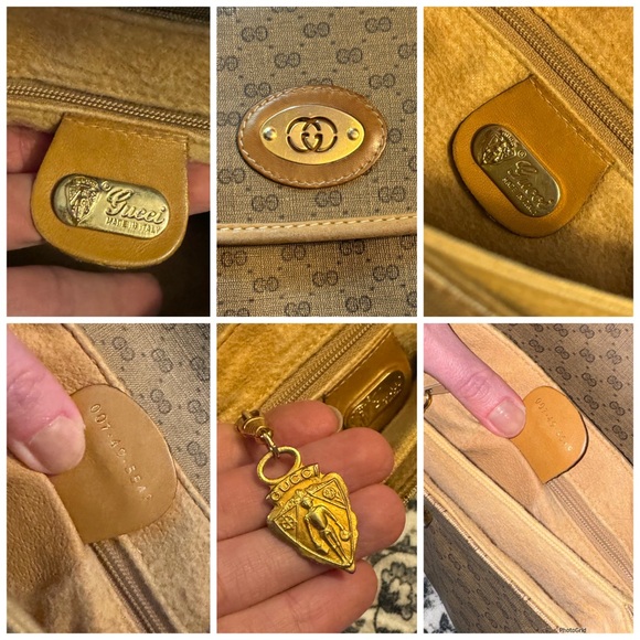 Gucci AUTHENTIC Vintage Tan Micro GG Monogram Small Crossbody Bag Purse - Picture 16 of 16